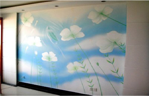 麻江画墙绘怎么画好白云的蓬松感?