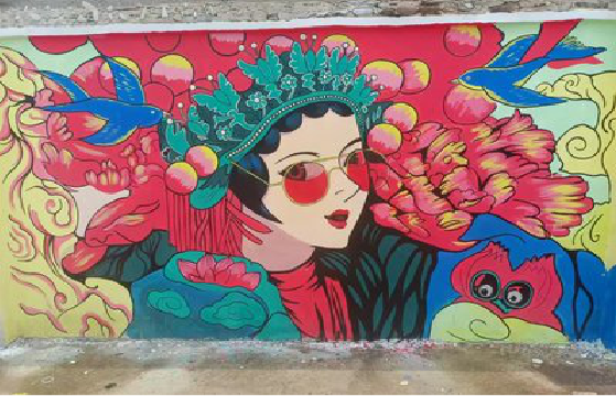 麻江墙体彩绘-网红墙